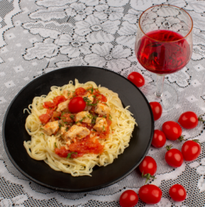 Stacked Tomato, Summer Vegetable,and Grilled Bread Salad